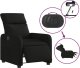vidaXL Elektryczny fotel rozkładany, czarny, obity tkaniną 6