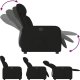 vidaXL Elektryczny fotel rozkładany, czarny, obity tkaniną 7