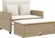 vidaXL Sofa ogrodowa z poduszkami, 2-os., beżowa, rattan PE i akacja 1