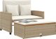 vidaXL Sofa ogrodowa z poduszkami, 2-os., beżowa, rattan PE i akacja 3