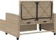 vidaXL Sofa ogrodowa z poduszkami, 2-os., beżowa, rattan PE i akacja 7