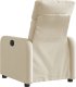 vidaXL Elektryczny fotel rozkładany, kremowy, obity tkaniną 5