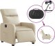 vidaXL Elektryczny fotel rozkładany, kremowy, obity tkaniną 6