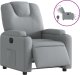 vidaXL Elektryczny fotel rozkładany, jasnoszary, obity tkaniną 2