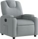 vidaXL Elektryczny fotel rozkładany, jasnoszary, obity tkaniną 4