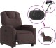 vidaXL Elektryczny fotel rozkładany, ciemnobrązowy, obity tkaniną 6