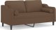 vidaXL 2-osobowa sofa z poduszkami, brązowa, 140 cm, tkanina 2