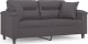 vidaXL 2-osobowa sofa z poduszkami, szara, 140 cm, sztuczna skóra 2
