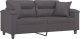 vidaXL 2-osobowa sofa z poduszkami, szara, 140 cm, sztuczna skóra 3