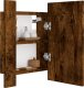 vidaXL Szafka łazienkowa z lustrem i LED, przydymiony dąb, 40x12x45 cm 6