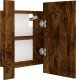 vidaXL Szafka łazienkowa z lustrem i LED, przydymiony dąb, 40x12x45 cm 7