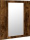vidaXL Szafka łazienkowa z lustrem i LED, przydymiony dąb, 40x12x45 cm 8