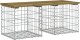 vidaXL Ławka ogrodowa z gabionem, 103x44x42 cm, impregnowana sosna 1