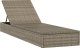 vidaXL Leżak z poduszką, 1 szt., szary, 201x55x62 cm, polirattan 3