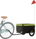 vidaXL Przyczepka rowerowa, czarno-zielona, 30 kg, żelazo 3