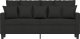 vidaXL Sofa 2-osobowa, czarna, 140 cm, tapicerowana tkaniną 3