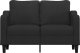 vidaXL Sofa 2-osobowa, czarna, 120 cm, tapicerowana tkaniną 3
