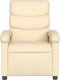 vidaXL Rozkładany fotel masujący, kremowy, obity tkaniną 3