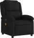vidaXL Rozkładany fotel masujący, czarny, obity tkaniną 3