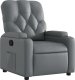 vidaXL Fotel rozkładany, szary, sztuczna skóra 2