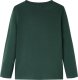 vidaXL Koszulka dziecięca z długimi rękawami, ciemnozielona, 92 2