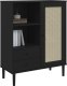 vidaXL Szafka SENJA, imitacja rattanu, czarna, 90x40x112 cm, sosnowa 3