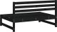 vidaXL Sofa środkowa do ogrodu, czarna, 120x80 cm, lite drewno sosnowe 4