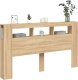 vidaXL Wezgłowie łóżka z LED, dąb sonoma, 180x18,5x103,5 cm 5
