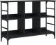 vidaXL Szafka, czarna, 102x32x73,5 cm, materiał drewnopochodny 2