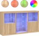 vidaXL Szafka z oświetleniem LED, dąb sonoma, 181,5x37x100 cm 2