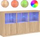 vidaXL Szafka z oświetleniem LED, dąb sonoma, 181,5x37x100 cm 2