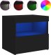 vidaXL Szafki nocne z oświetleniem LED, 2 szt., czarne, 50x40x45 cm 5