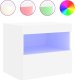 vidaXL Szafki nocne z oświetleniem LED, 2 szt., białe, 50x40x45 cm 5