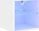 vidaXL Ścienna szafka telewizyjna z LED, biała, 30x28,5x30 cm 1