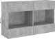 vidaXL Ścienna szafka TV z LED, szarość betonu, 98,5x30x60,5 cm 3