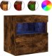 vidaXL Ścienna szafka TV z LED, przydymiony dąb, 40x30x40 cm 2