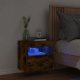 vidaXL Ścienna szafka TV z LED, przydymiony dąb, 40x30x40 cm 4