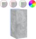 vidaXL Ścienna szafka TV z LED, szarość betonu, 30,5x35x70 cm 2