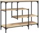 vidaXL Stolik konsolowy z półkami, dąb sonoma, 100x35x75 cm 6