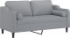 vidaXL 2-osobowa sofa z poduszkami, jasnoszara, 140 cm, tkanina 3