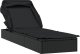 vidaXL Leżak ze składanym dachem, czarny, 213x63x97 cm, polirattan 2