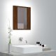 vidaXL Szafka łazienkowa z lustrem i LED, brązowy dąb, 40x12x45 cm 1