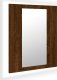 vidaXL Szafka łazienkowa z lustrem i LED, brązowy dąb, 40x12x45 cm 1