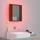 vidaXL Szafka łazienkowa z lustrem i LED, brązowy dąb, 40x12x45 cm 2