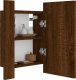 vidaXL Szafka łazienkowa z lustrem i LED, brązowy dąb, 40x12x45 cm 6