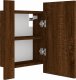 vidaXL Szafka łazienkowa z lustrem i LED, brązowy dąb, 40x12x45 cm 7