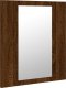 vidaXL Szafka łazienkowa z lustrem i LED, brązowy dąb, 40x12x45 cm 8