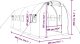 vidaXL Szklarnia ze stalową ramą, zielona, 12 m, 6x2x2 m 12