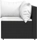 vidaXL Narożne moduły sofy z poduszkami, 2 szt., czarne, polirattan 4