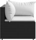 vidaXL Narożne moduły sofy z poduszkami, 2 szt., czarne, polirattan 5